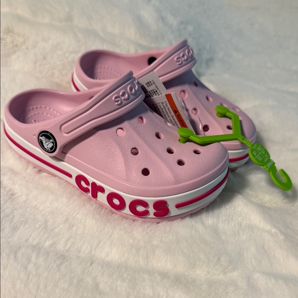 CROCS Other - New CROCS Kids' Pink Clogs with Strap for girls
